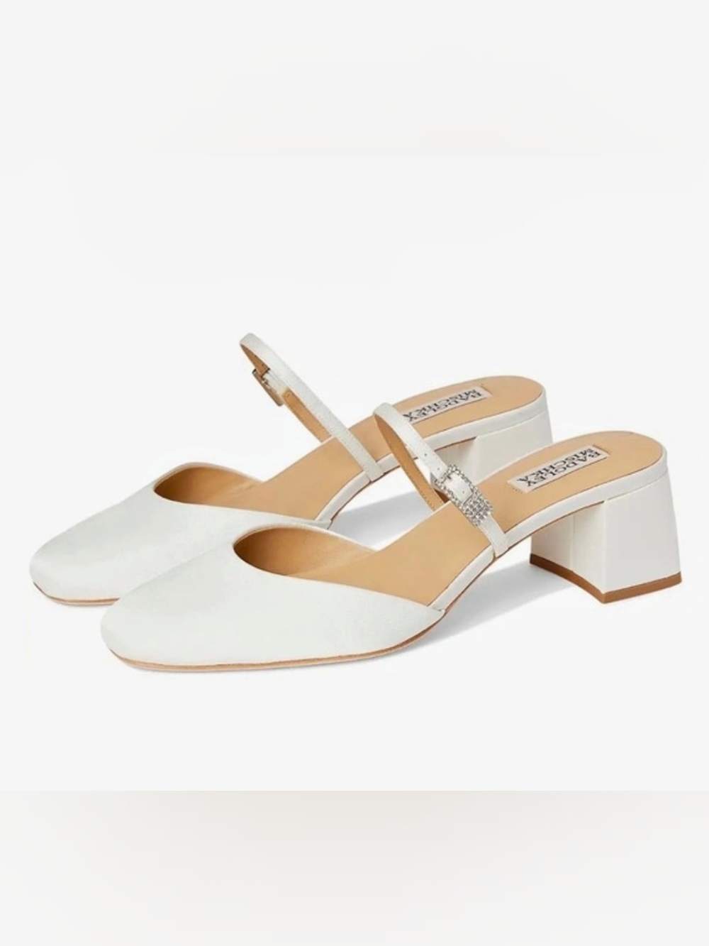 Badgley Mischka Buena Slingback Block Heel Ivory Heels